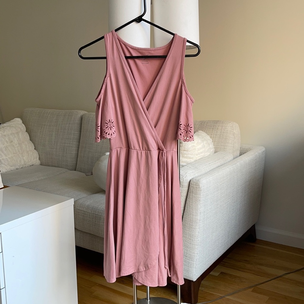Pink cut out dress